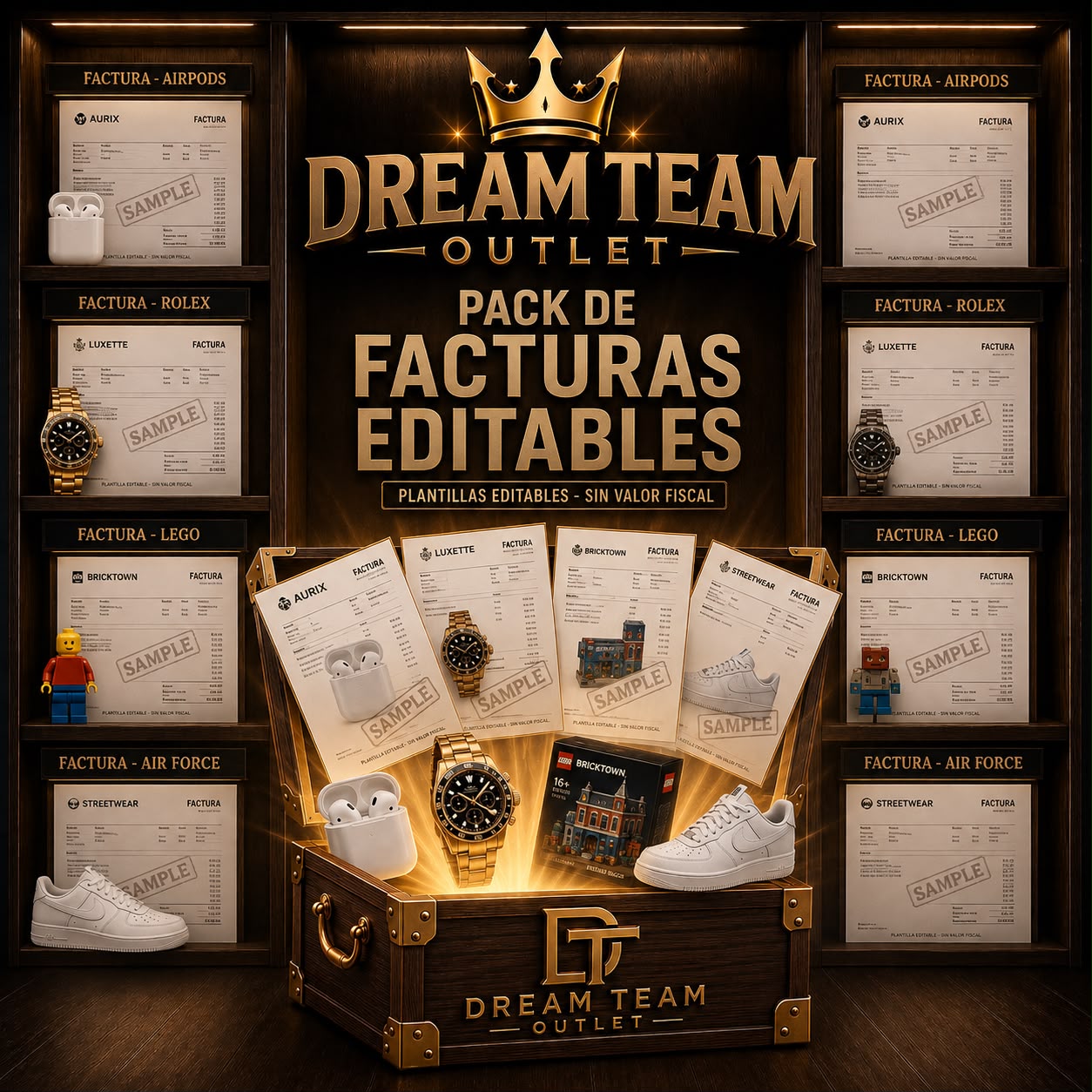 Pack de +60 Facturas de compras editables